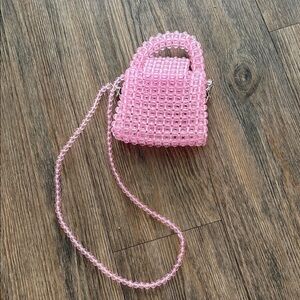 Pink Beaded Handbag